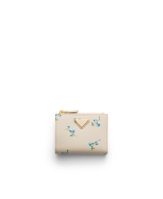  Small Printed Saffiano Leather Wallet