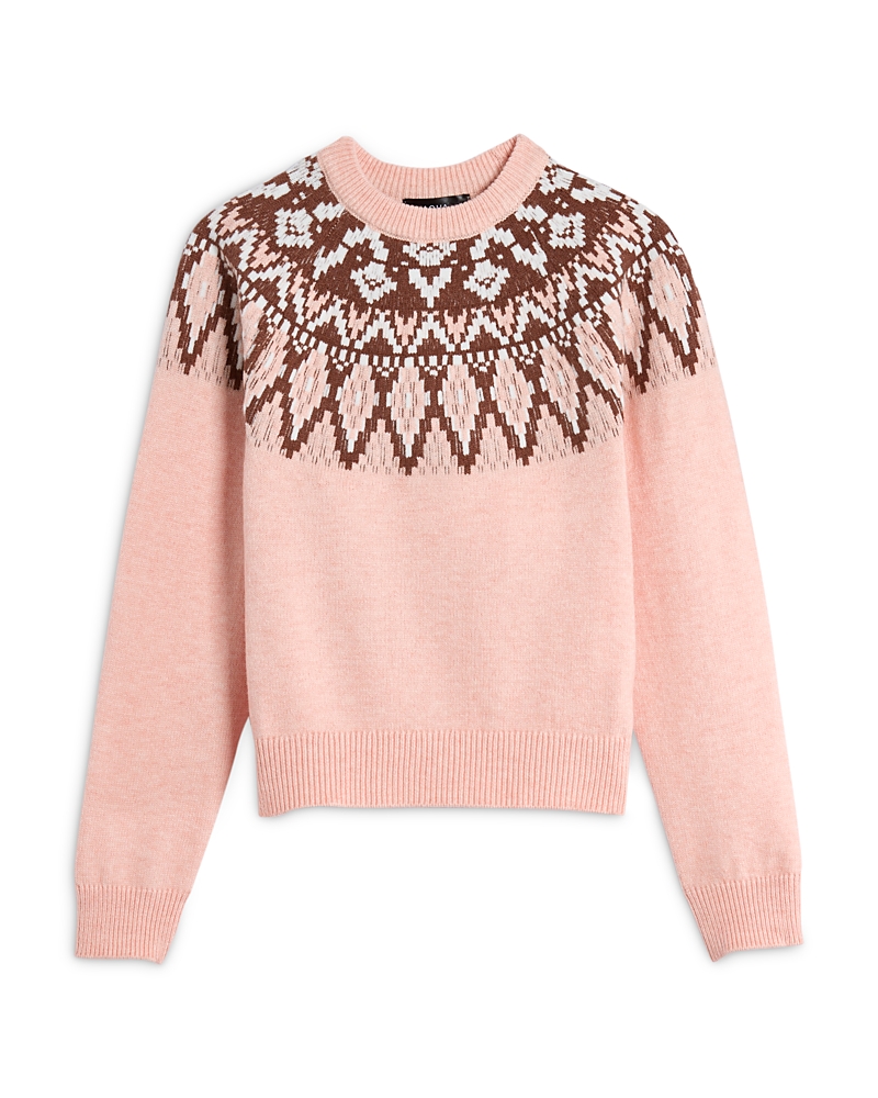 Aqua Girls' Fairisle Crewneck Sweater, Big Kid - Exclusive