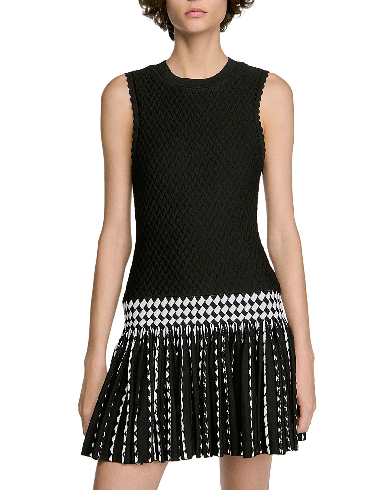 Sandro Solea Textured Knit Mini Dress