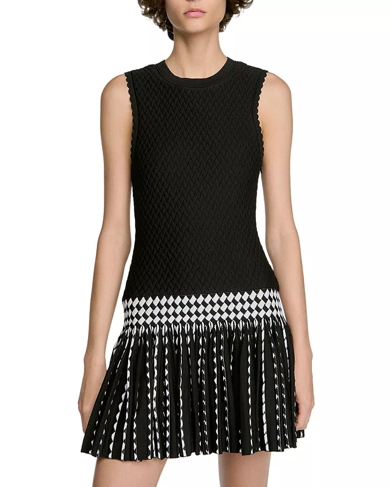Sandro Solea Textured Knit Mini Dress