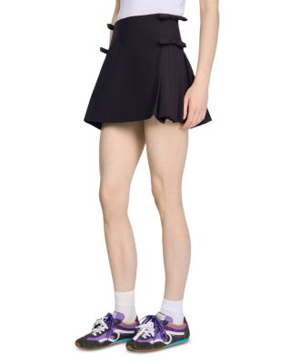 Cedriala Wool Blend Pleated Mini Skirt