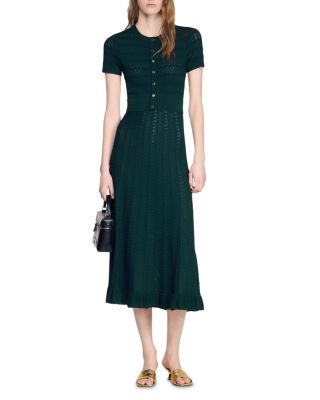 Orianne Pointelle Knit Midi Dress