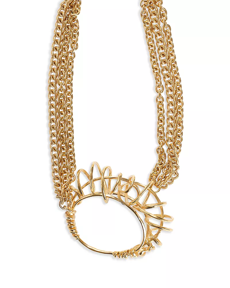 Chloe Tulip Multi-Chain Scarf Necklace, 16