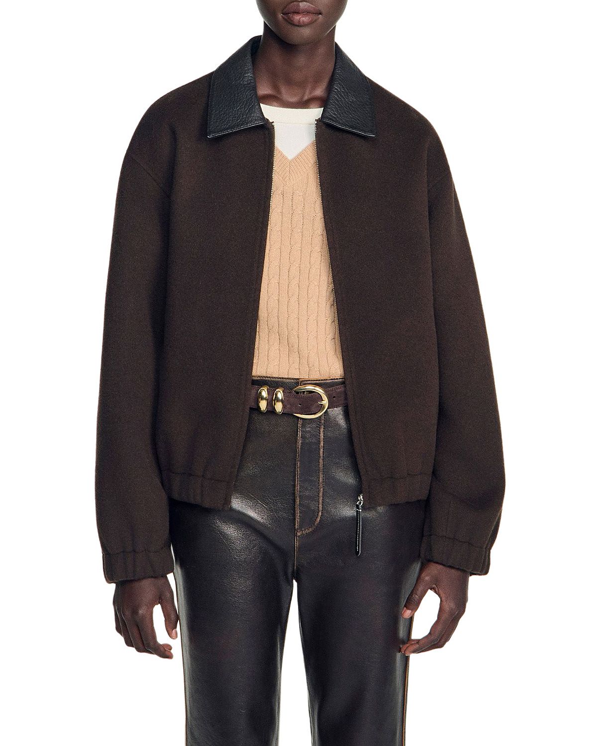 Sandro Nilo Double Faced Wool Jacket