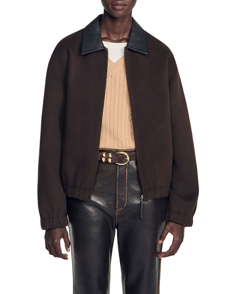 Sandro Nilo Double Faced Wool Jacket