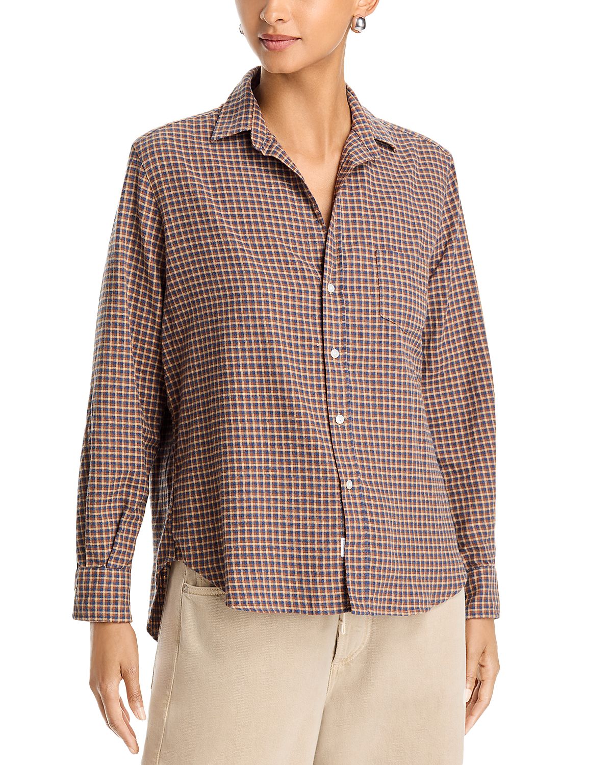 Frank & Eileen Cotton Printed Relaxed Button Up Shirt