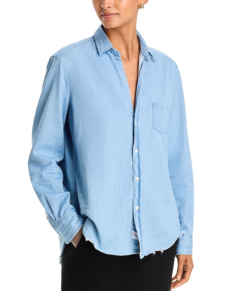 Frank & Eileen Cotton Printed Relaxed Button Up Shirt