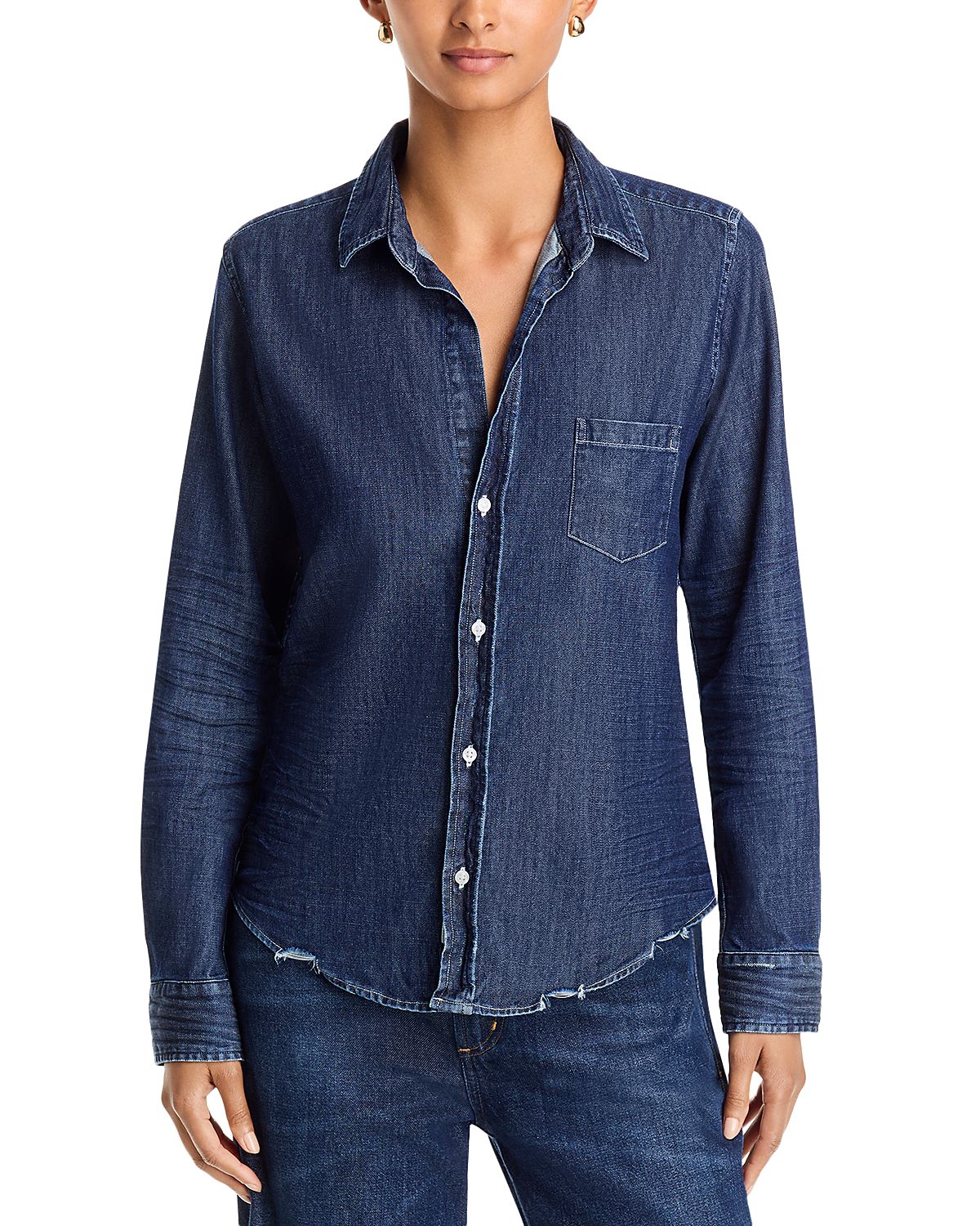Frank & Eileen Barry Cotton Printed Button Up Shirt