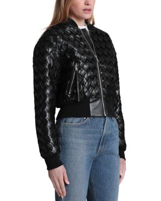 Faux Leather Bomber Jacket - thumbnail 7