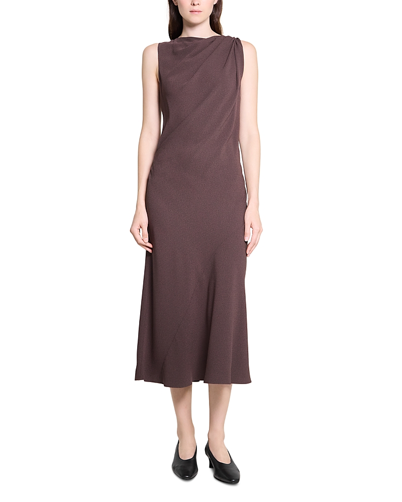 Theory Shoulder Twist Sleeveless Midi Dress