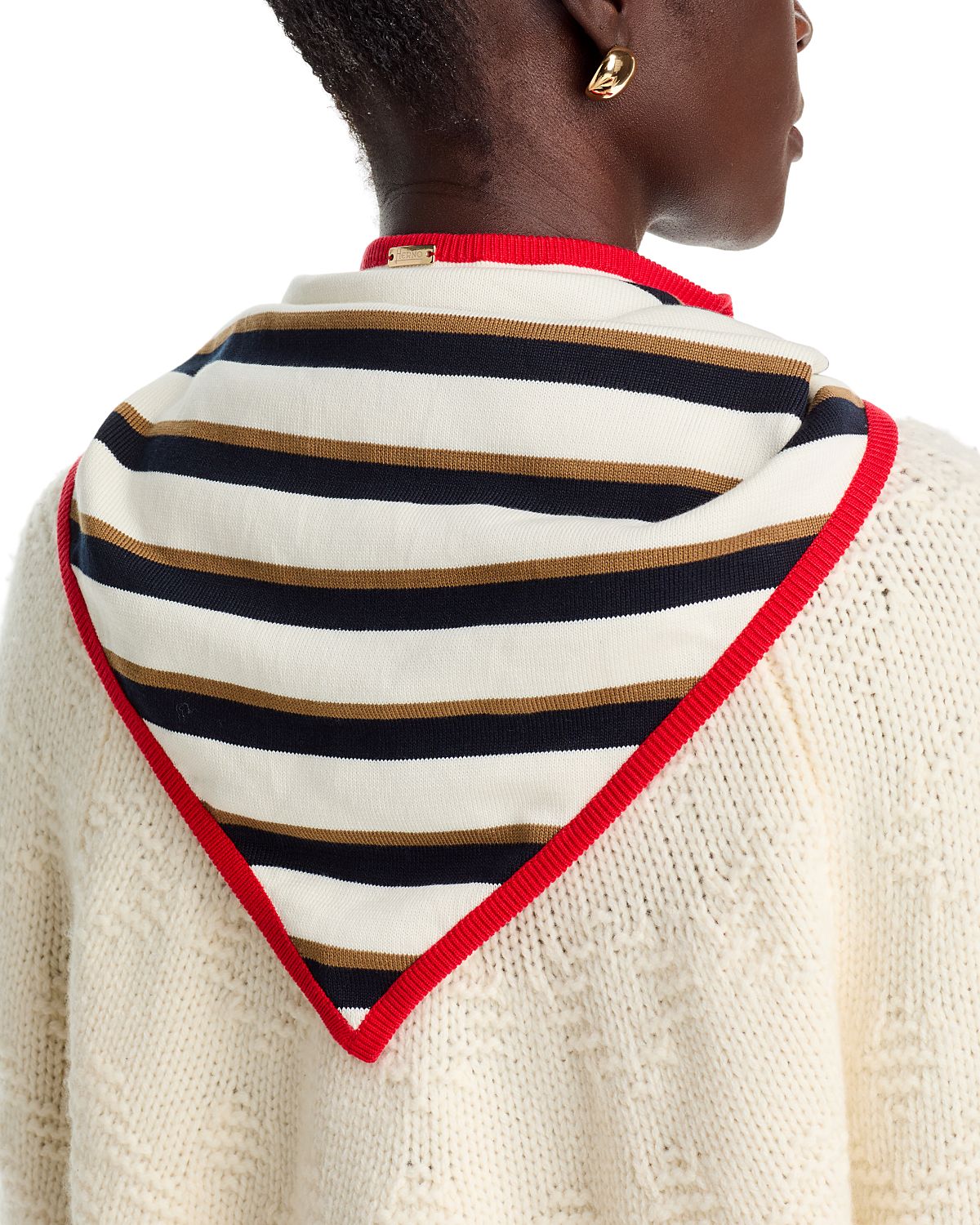 Herno Cotton Printed Knit Scarf