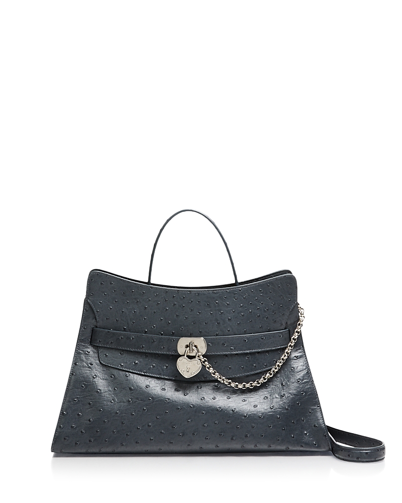 Mcqueen Ostrich Embossed Leather Shoulder Bag · NO SIZE