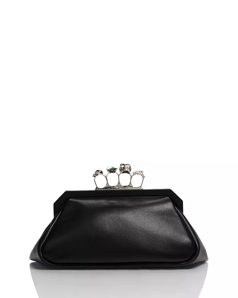 McQueen Knuckle Duster Leather Shoulder Bag