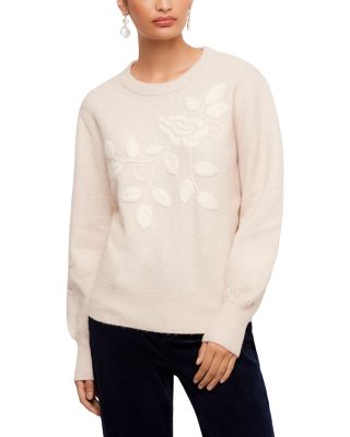 Embroidered Blouson Sleeve Sweater