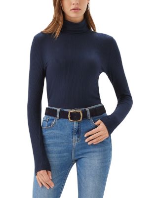 Ribbed Long Sleeve Turtleneck Top