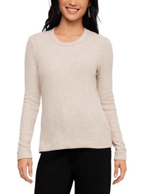 Ribbed Long Sleeve Crewneck Top