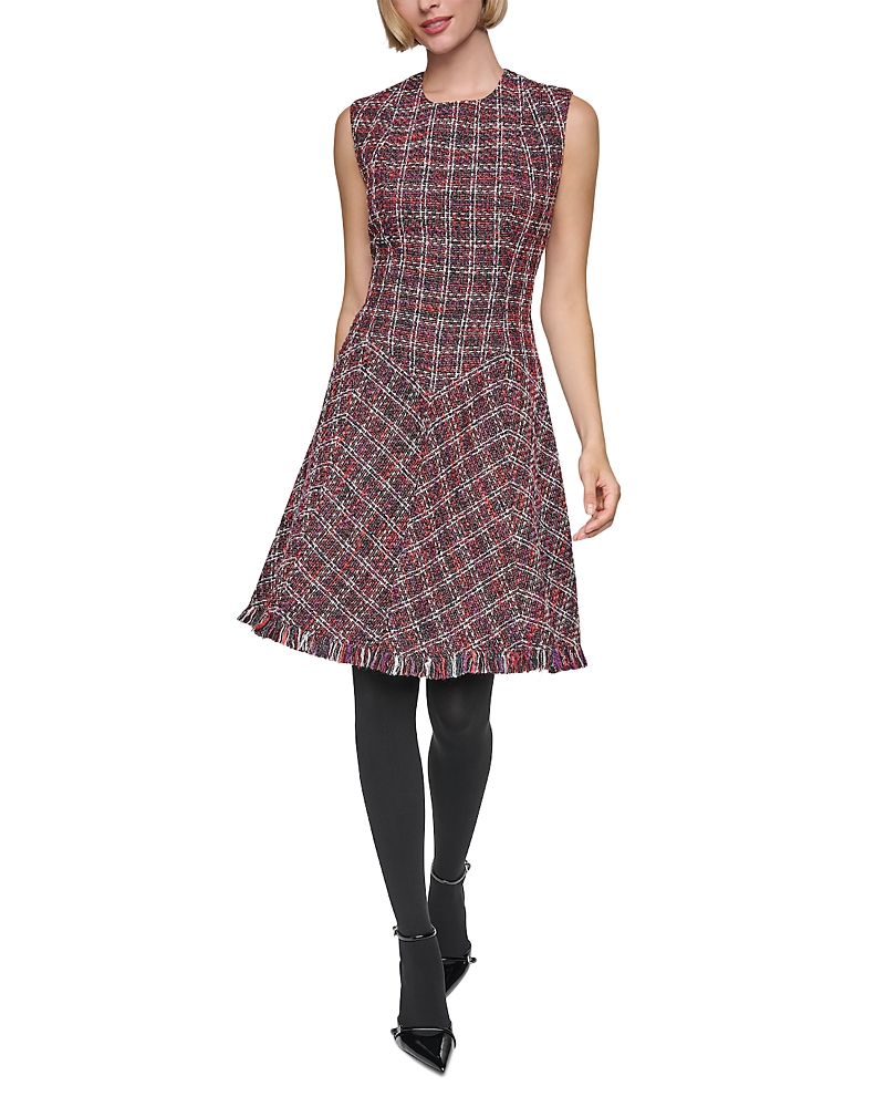 Sonia Rykiel Jewel Neck Fringe Trim Dress