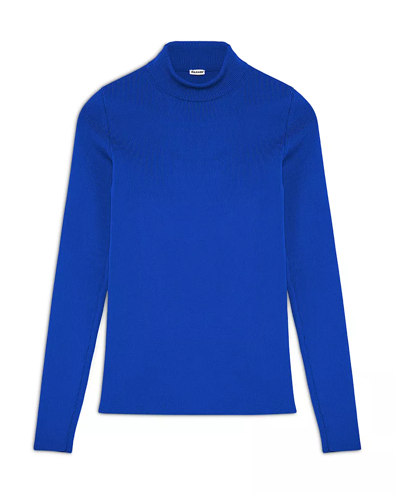 Jil Sander Long Sleeve Mock Neck Sweater