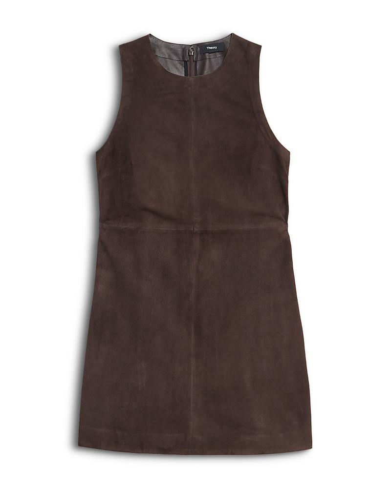 Theory Sleeveless Leather Shift Dress