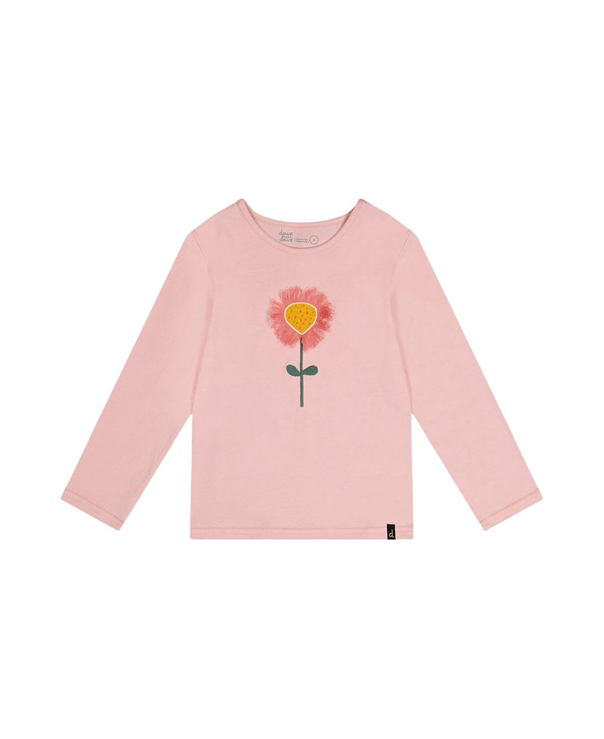 Deux par Deux Girls' Long Sleeve Organic Cotton T-Shirt - Big Kid