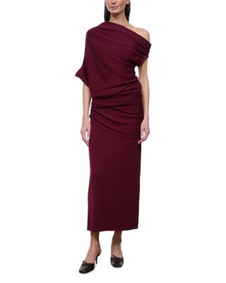 Mabel Wool Off-the-Shoulder Sweater & Wilma Draped Wool Skirt