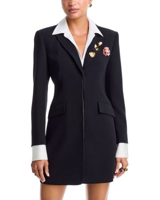 Indra Brooch Embellished Blazer Dress