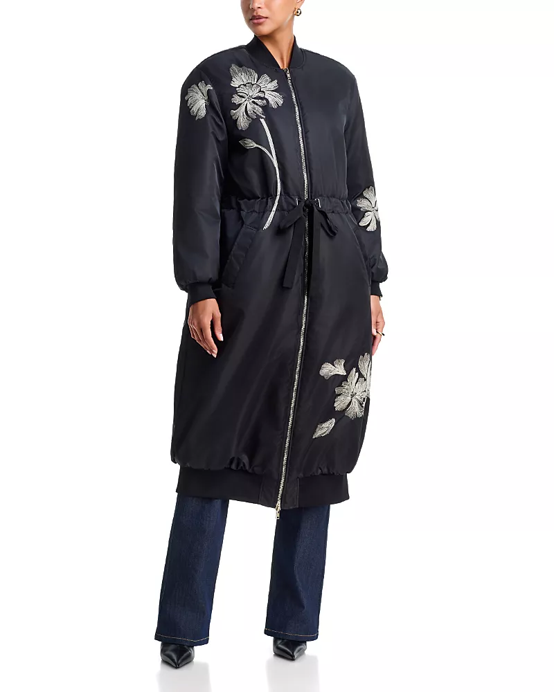 Cinq a Sept Celestina Embroidered Long Coat