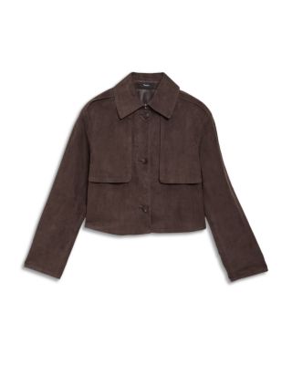 Reece Cropped Suede Trench Coat - thumbnail 5
