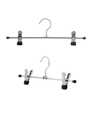 Adjustable Pant Clip Hanger with Grip Tip Clips, Model K30D, Set of 10