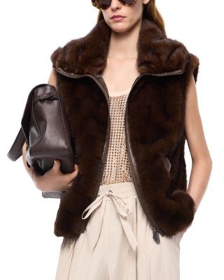 Glossina Faux Fur Gilet Vest
