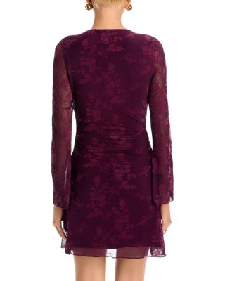 Floral Jacquard Mesh Mini Dress - Exclusive - thumbnail 4