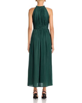 Halter Neck Shirred Maxi Dress - Exclusive - thumbnail 4