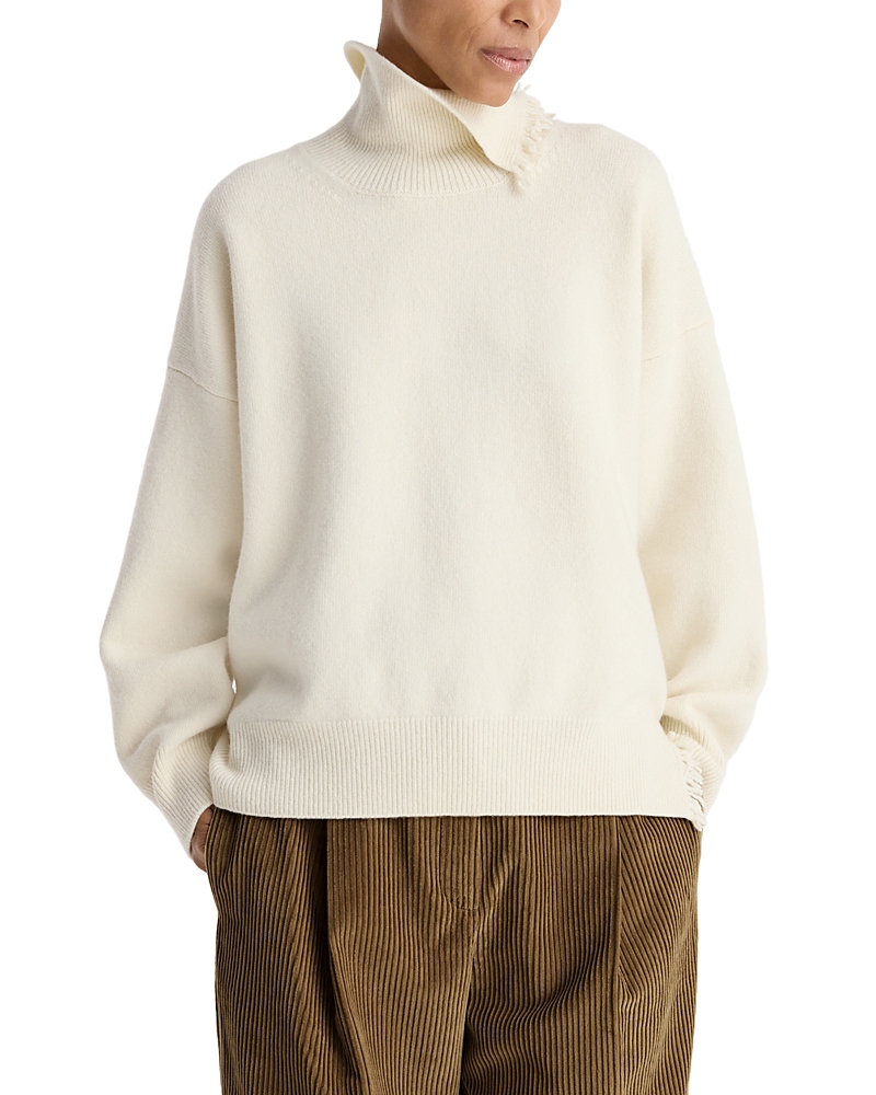 Rohe Raw Detail Wool Blend Turtleneck Sweater