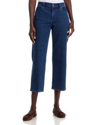 Straight Ankle Jeans in Medium Indigo