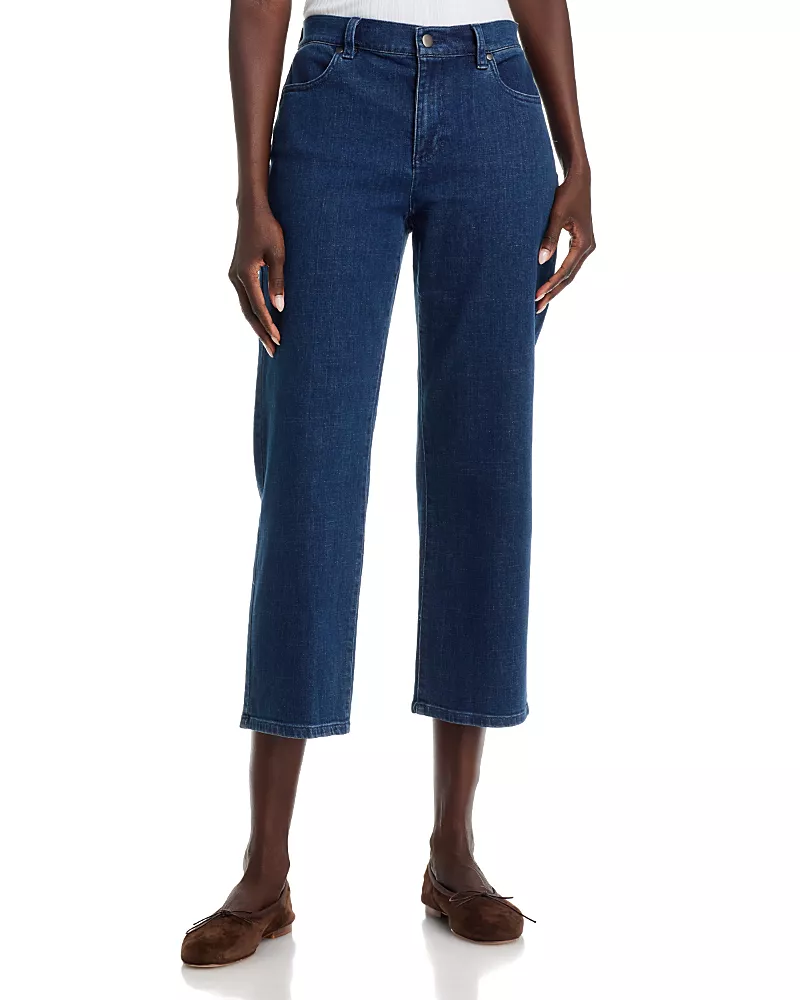 Eileen Fisher Petites Straight Ankle Jeans in Medium Indigo