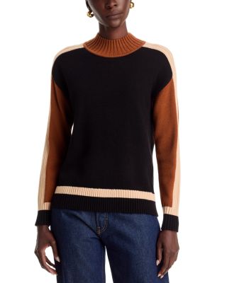 Mock Neck Colorblock Sweater