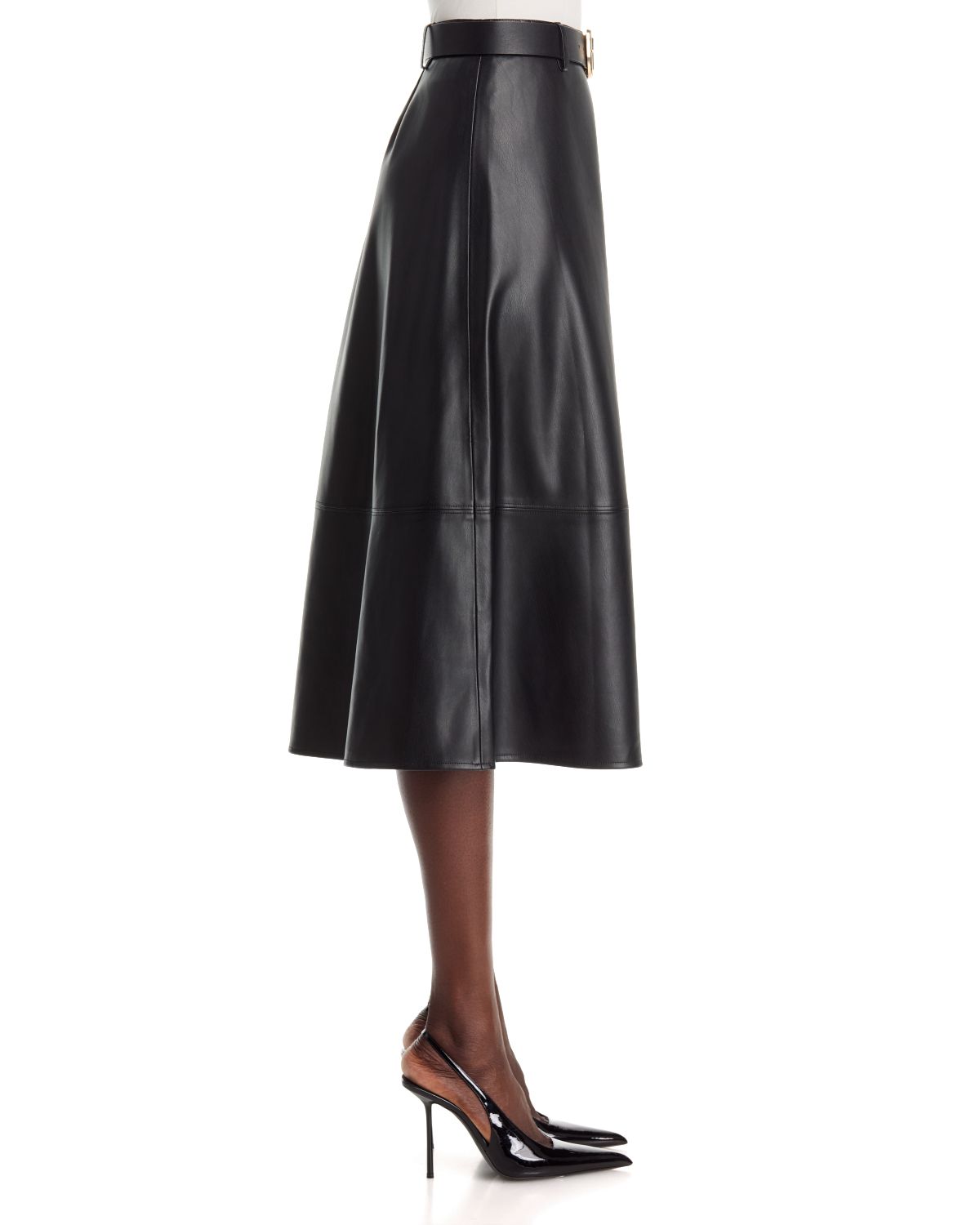 Faux Leather A Line Skirt thumbnail 4
