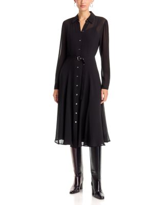 Belted Midi Shirt Dress