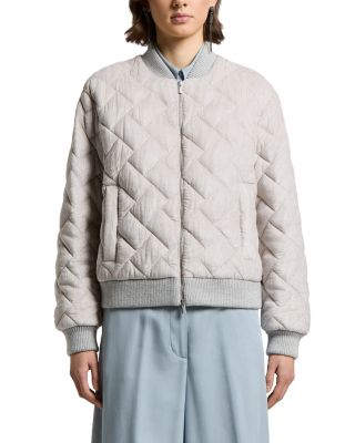 Quilted Velvet Bomber Jacket