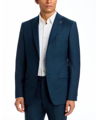 Melange Solid Slim Fit Wool Suit Jacket