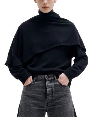 Addison Wool Cashmere Knit Scarf Top