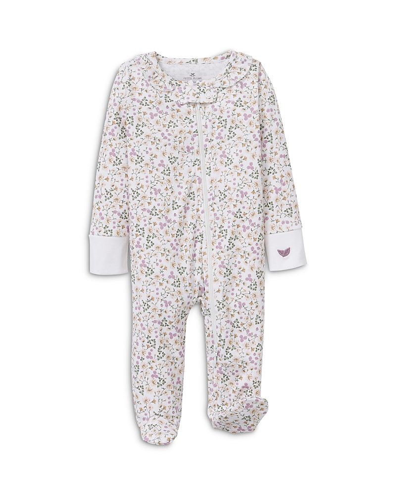 Petite Plume Girls' Meadow Bloom Cotton Footie Romper - Baby