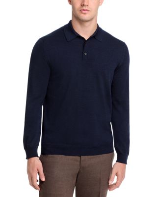 Flex Wool Blend Three Button Polo Sweater