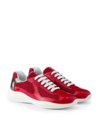 Men's Patent Leather and Technical Fabric America's Cup Sneakers