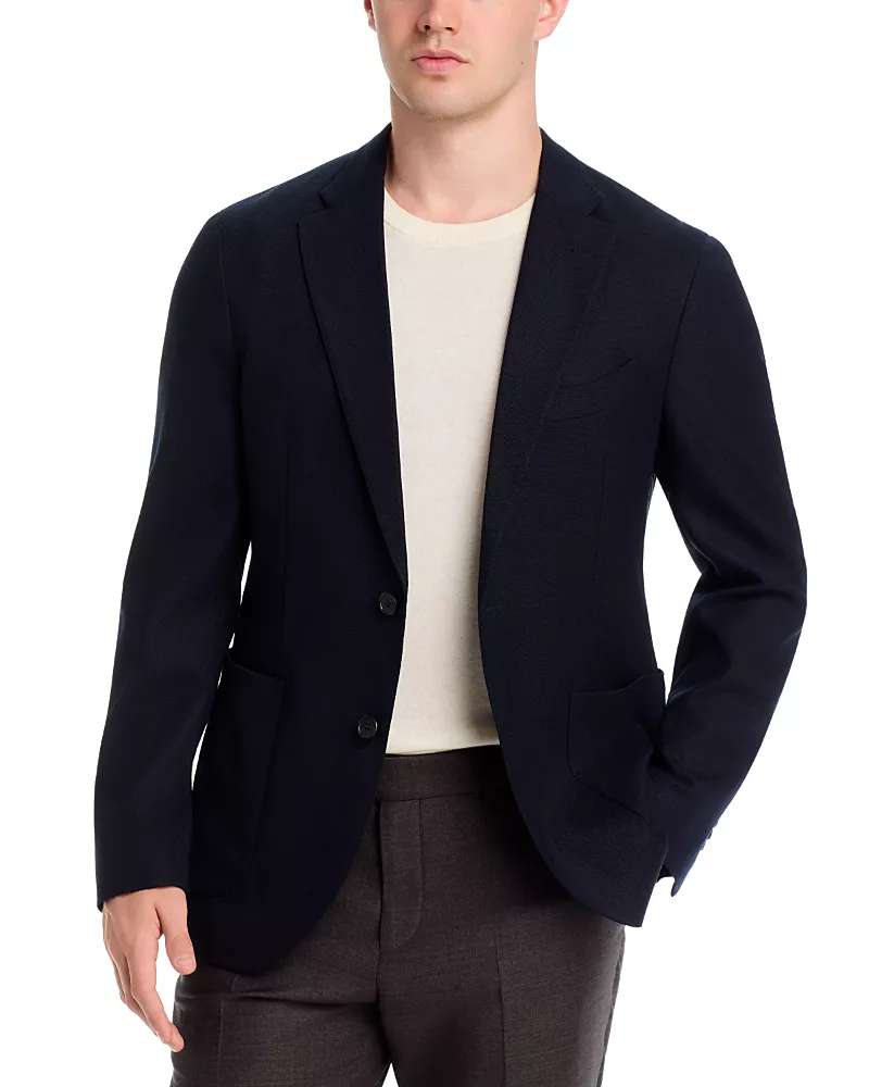 Slowear Regular Fit Wool Blend Single Breasted Jacket