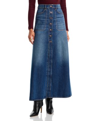 Veronica Beard Hathaway Denim Maxi Skirt