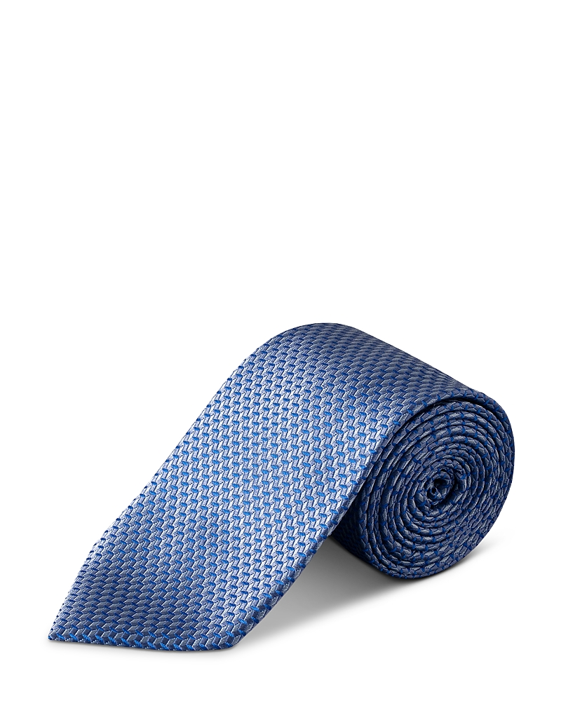 Eton Micro Geometric Woven Silk Tie · OS