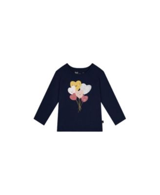 Girls' Organic Cotton Heart Balloon Long Sleeve T-Shirt - Baby