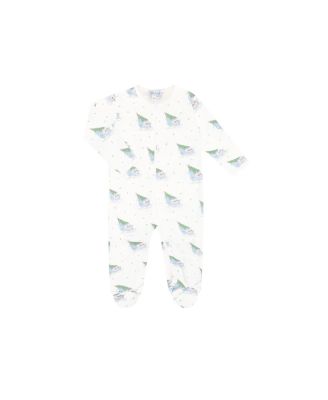 Girls' Christmas Merry Sleighs Zipper Footie - Baby