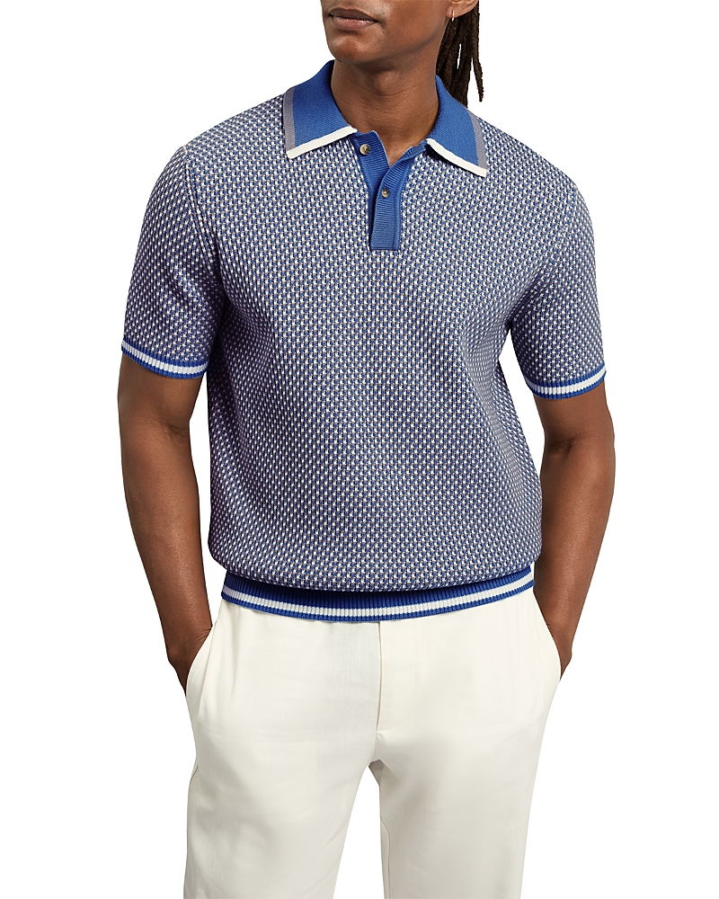 Ted Baker Breame Short Sleeve Waffle Stitch Polo